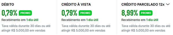 maquininhas taxas mais baixas do mercado