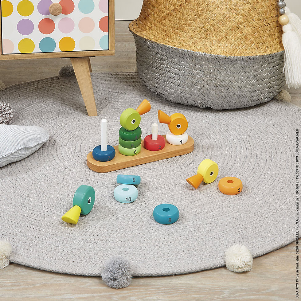 Miniatura: Patitos apilables madera