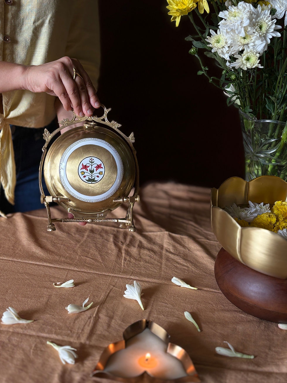 Thumbnail: Handcrafted Brass Cookie/ Nuts Jar-3