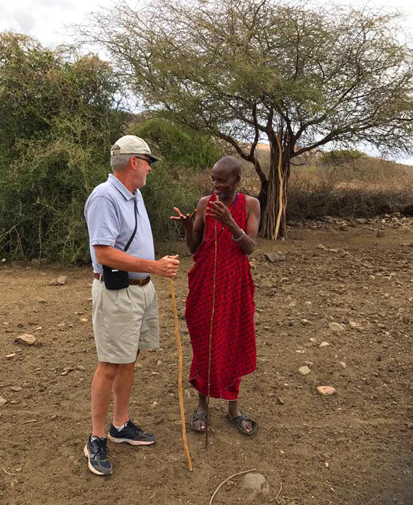 Talking to Masaai at Isoitok - Firelight Safaris Tanzania