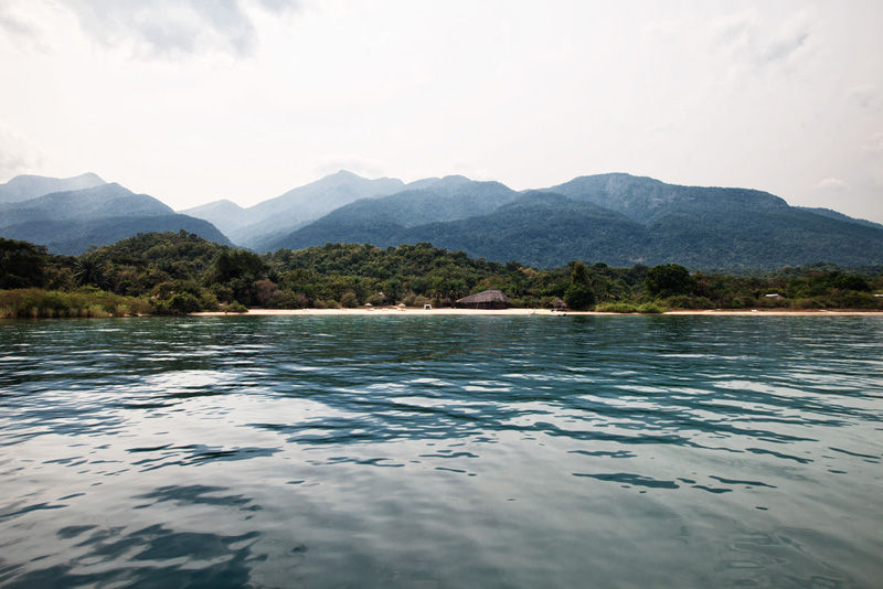 Kungwe beach lodge in the Mahale Mountains, Lake Tanganyika