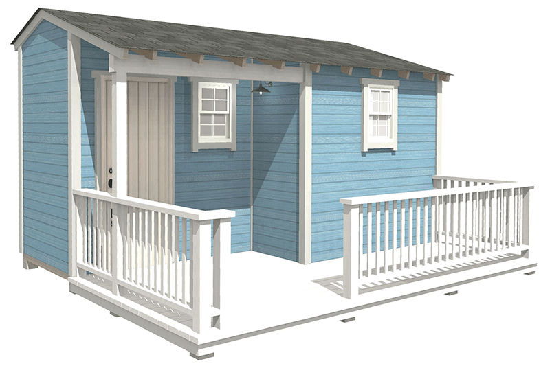 おしゃれな小屋のスタイル03にはフェンスが付けられます。