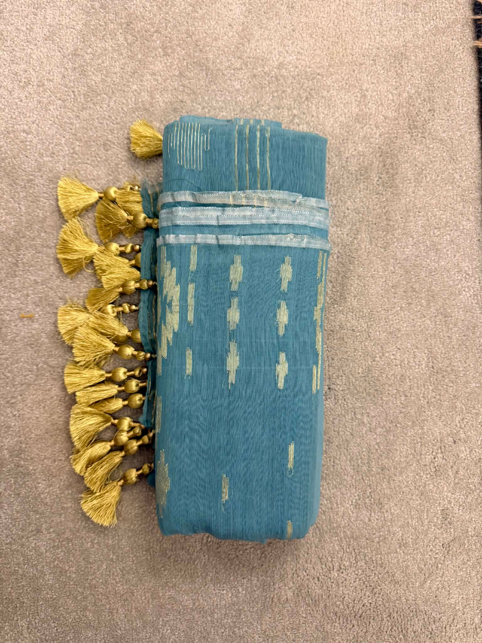 Dhakai Jamdani 60 count with tassel & blouse 05