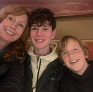 mother with teenage son and tween son