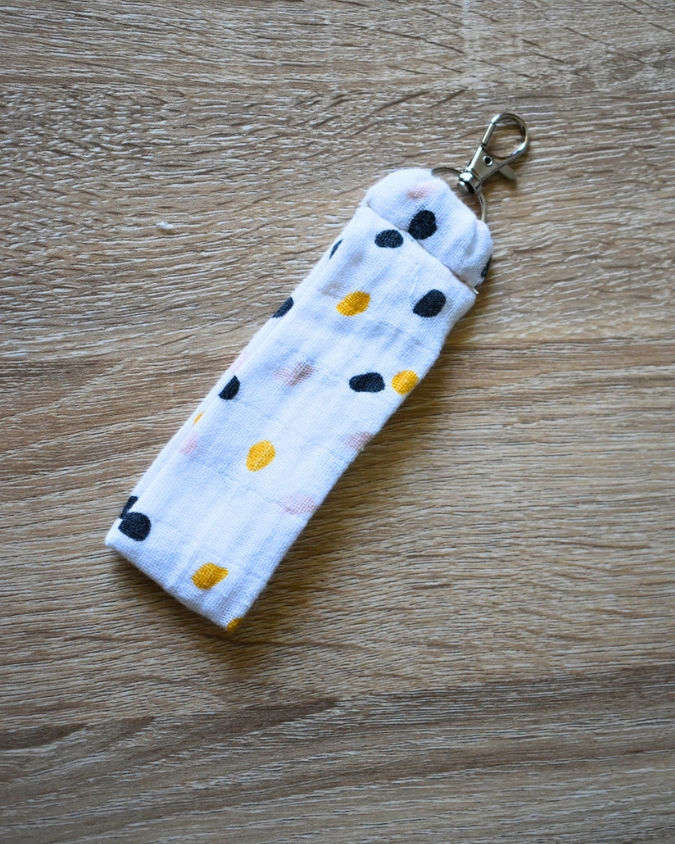 Porte-clé en tissu upcyclé