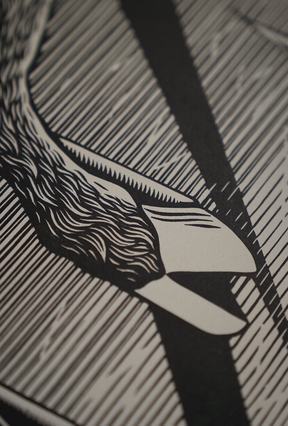 Thumbnail: Echoes of Time - linocut print, 95.5 x 70 cm