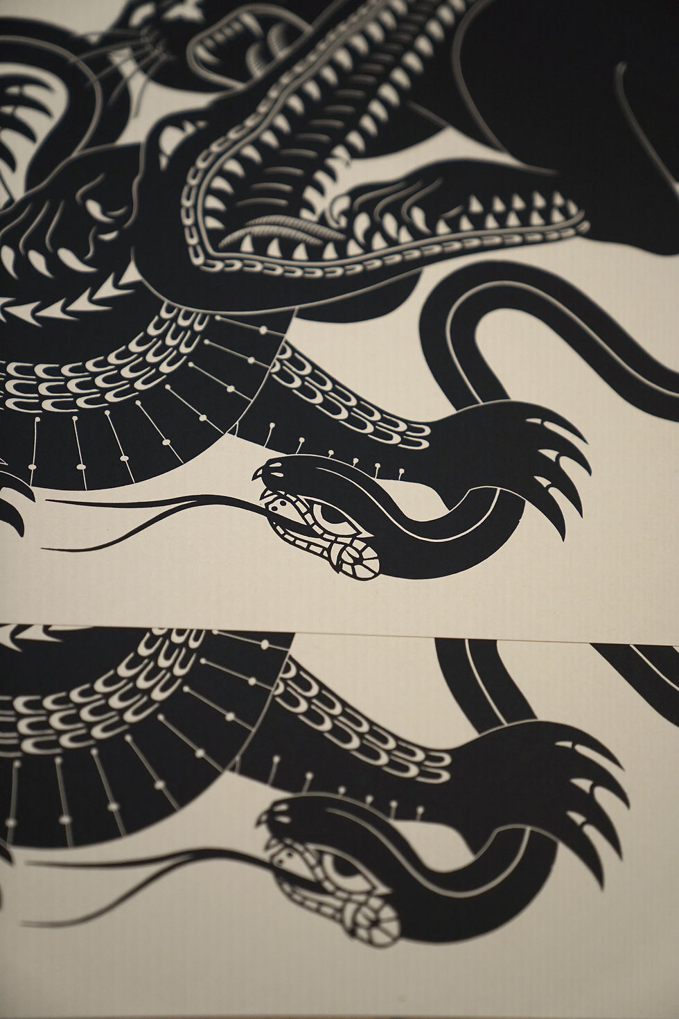 Thumbnail: Territory - linocut print, 100 x 35 cm