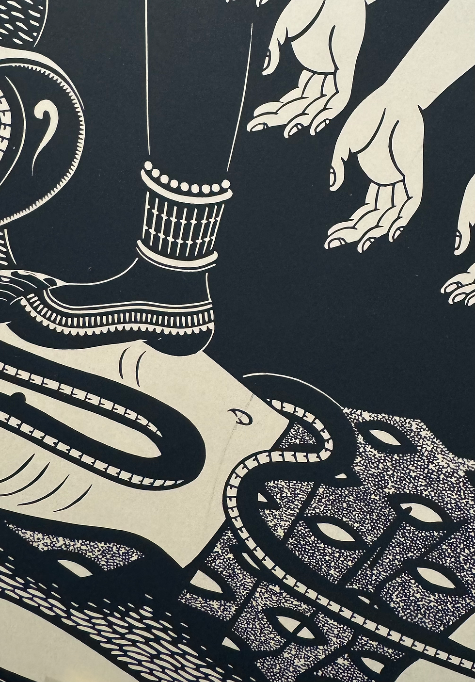 Thumbnail: MISPRINTS of Maa Kali - linocut print, 84 x 59.5 cm