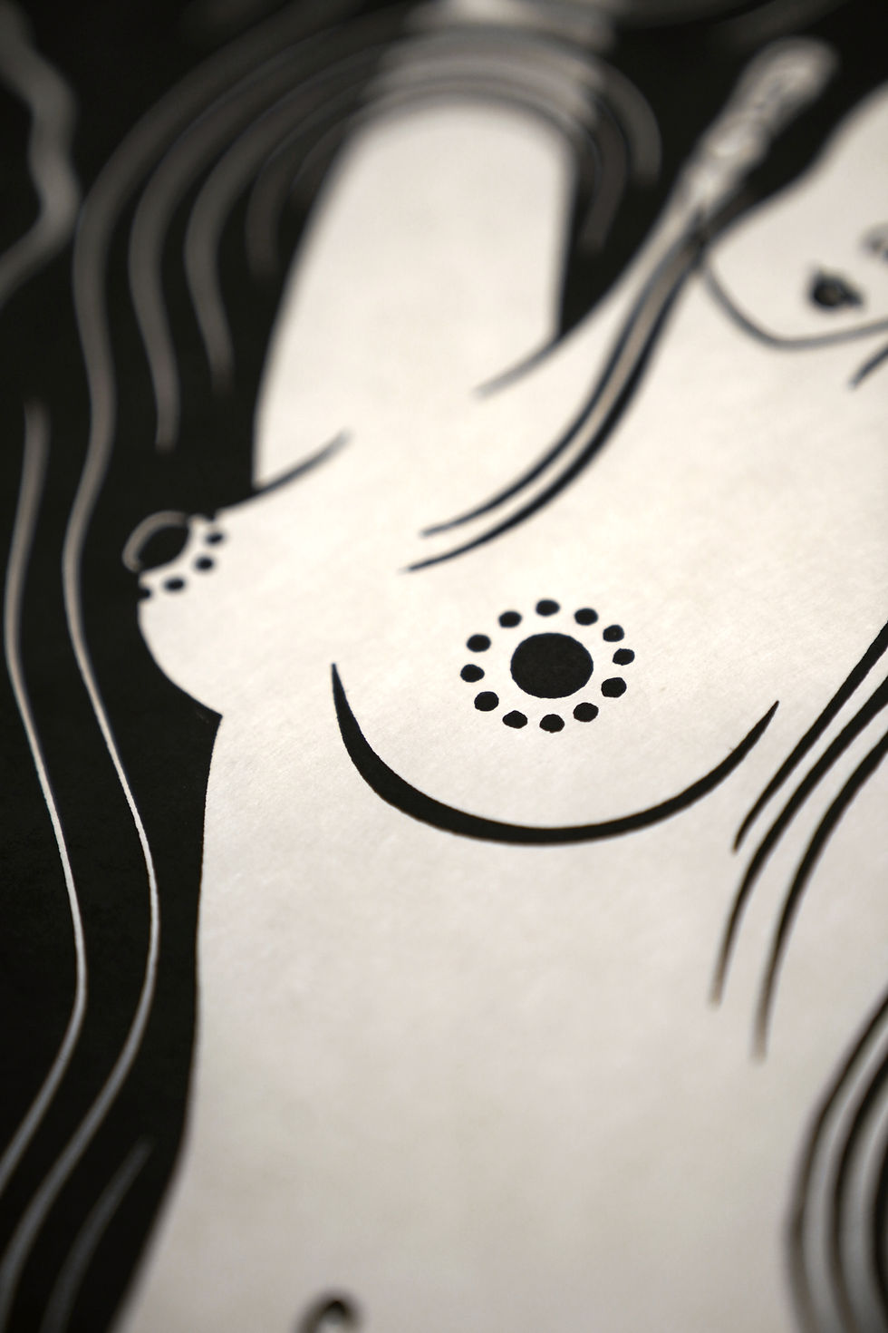 Thumbnail: Sacred waters - linocut print, A1 size