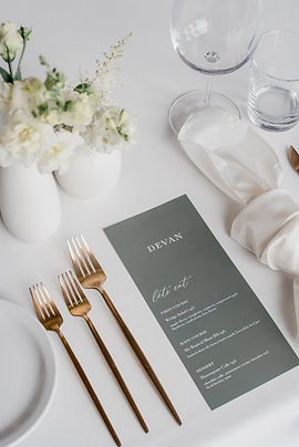 Custom Wedding Menus