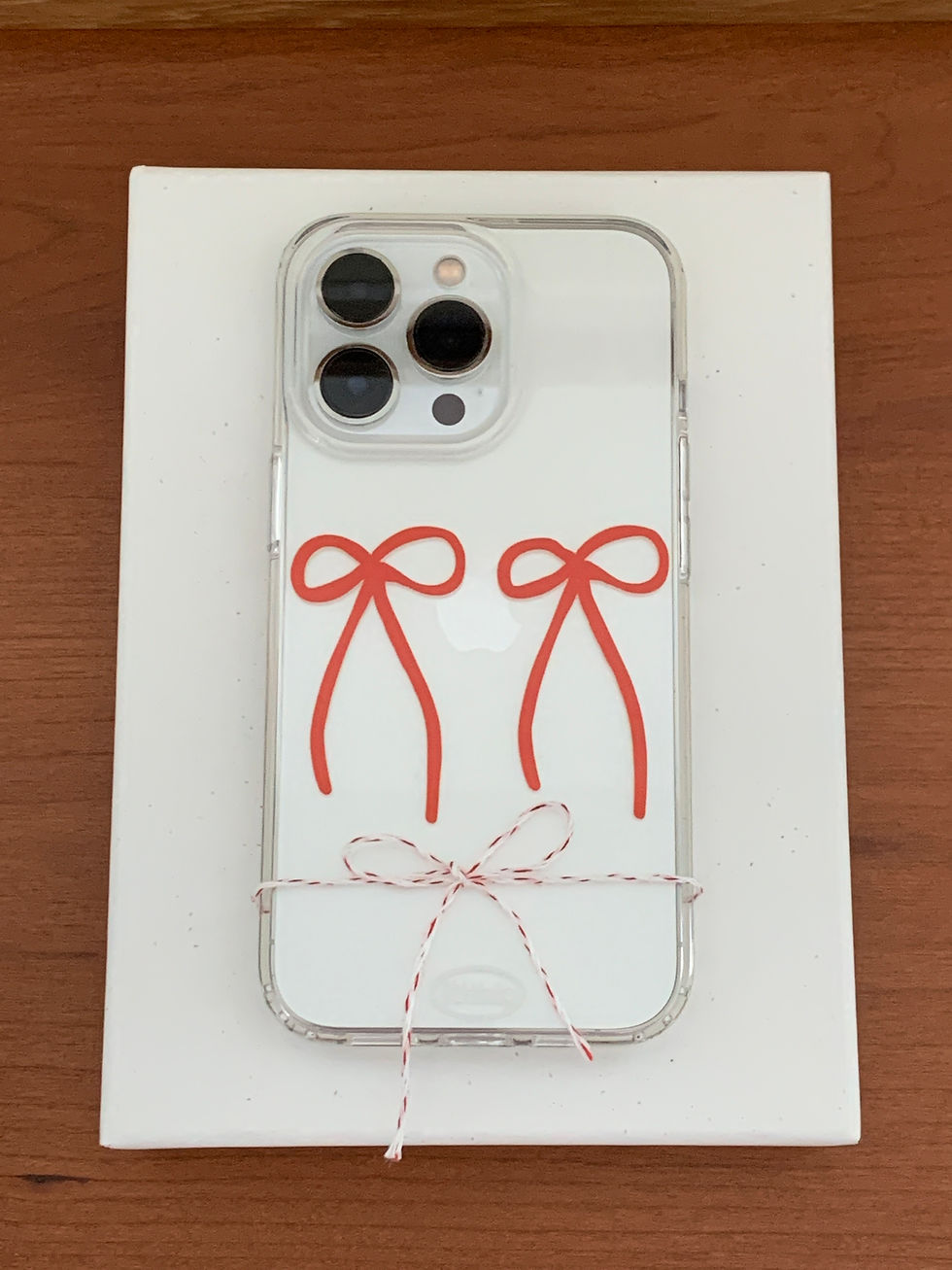 Thumbnail: Clear iPhone Case with Red Bows