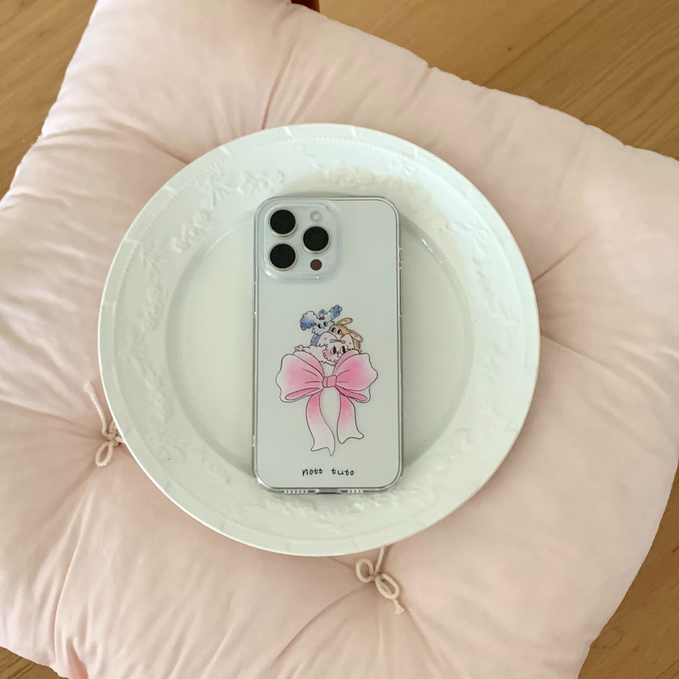 Clear Hand-Drawn Puppy iPhone Case