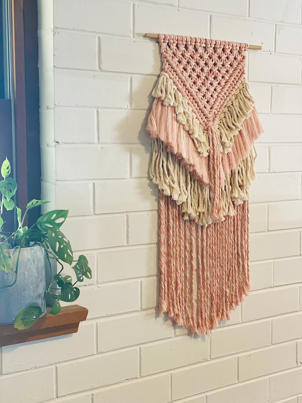 Thumbnail: Aura | Pink Macrame Wall Hanging
