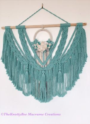 Large Green macrame wall hanging