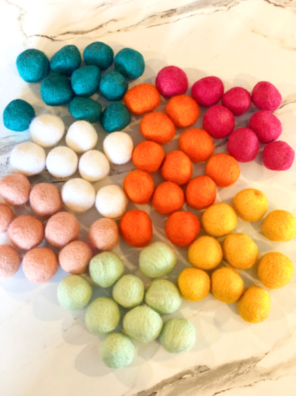 multi colour Wool Felt Balls