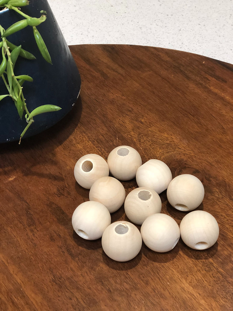 Thumbnail: Raw Wooden Craft Beads | Large Hole