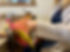 woman blending fibres