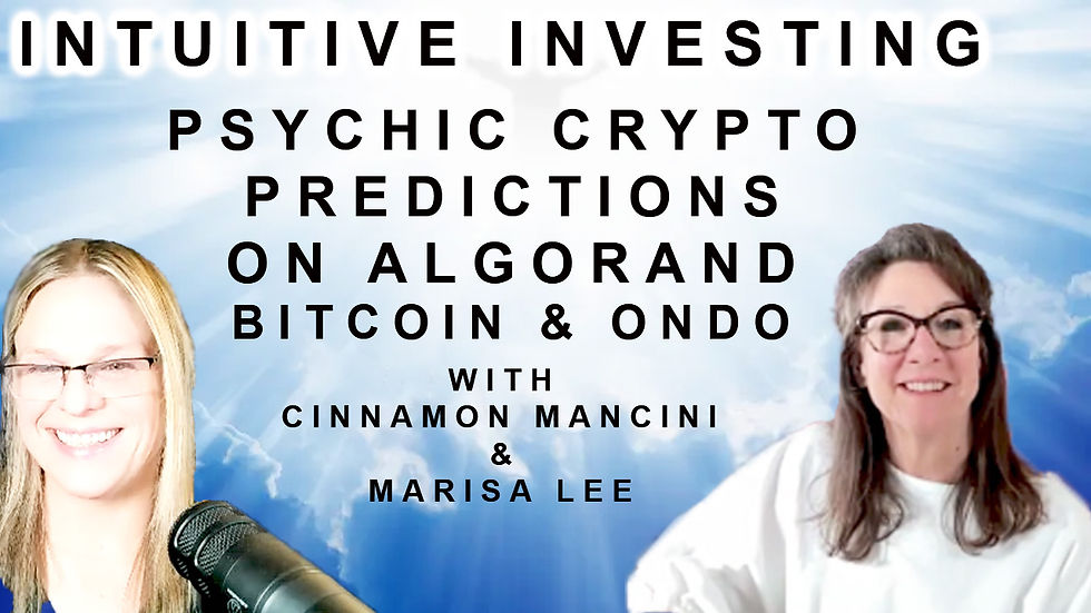 Intuitive Investing Psychic Crypto Predictions on Algorand Bitcoin and Ondo