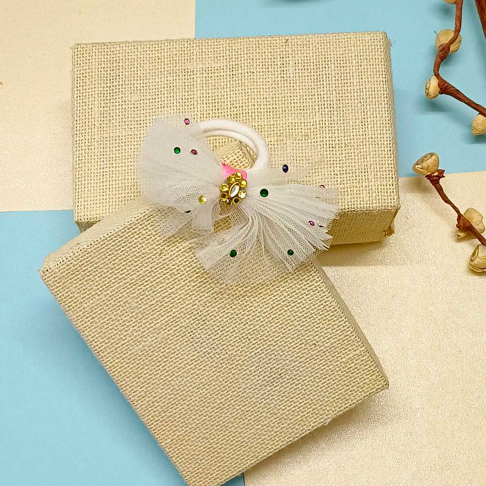 Thumbnail: Girls Hair Accessories Hair Bows, Net Bows with Matching Rubber bands For Kids