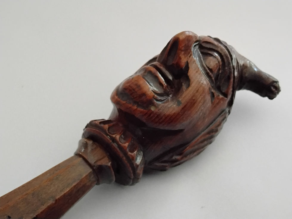 Thumbnail: Antique Jester Black Forest Wooden Nut Cracker