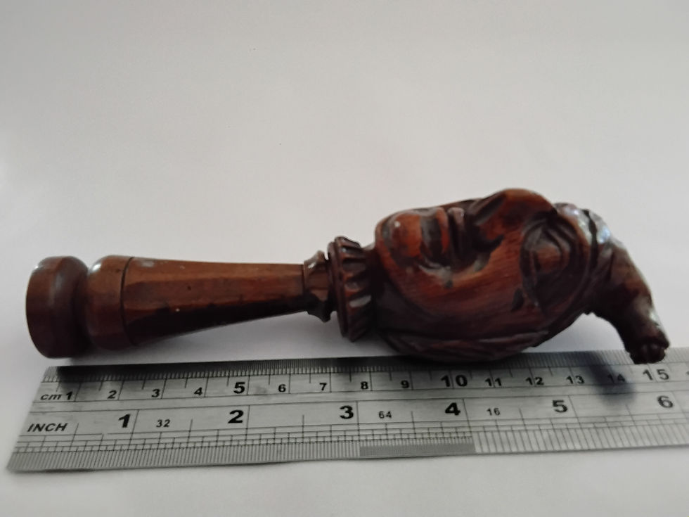 Thumbnail: Antique Jester Black Forest Wooden Nut Cracker