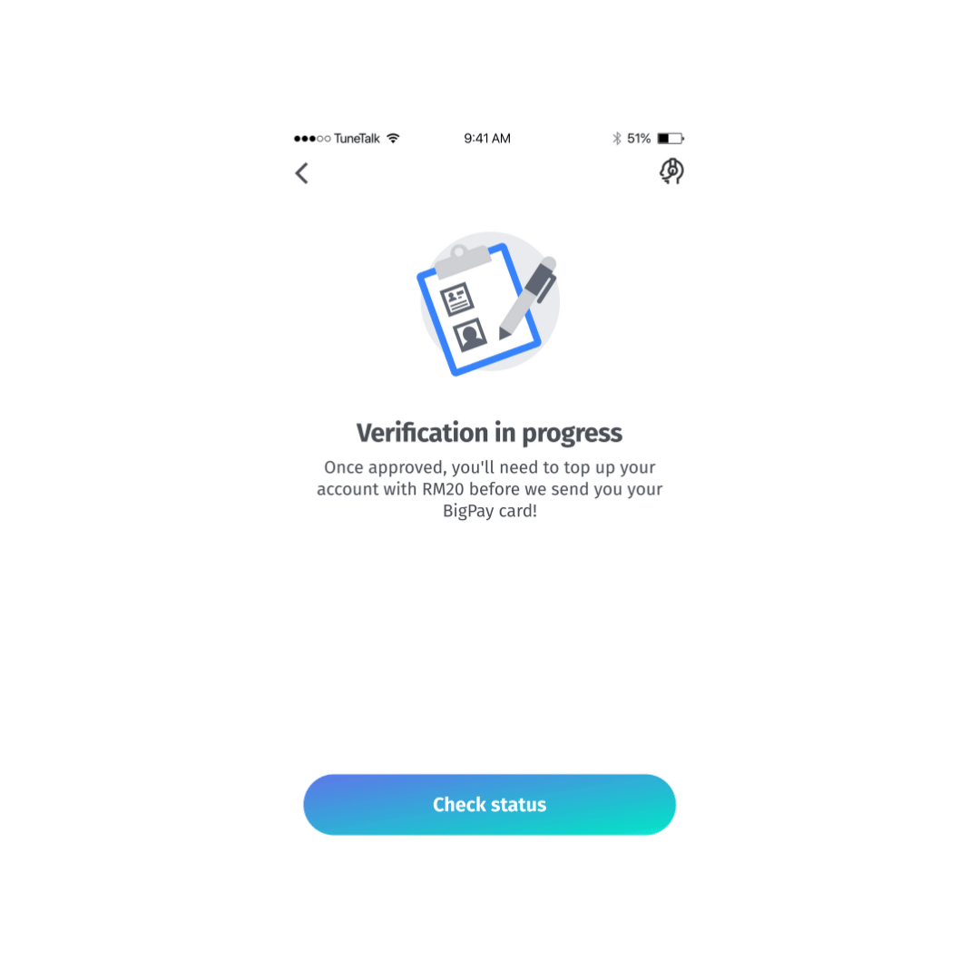 Sign up in 3 easy steps with BigPay