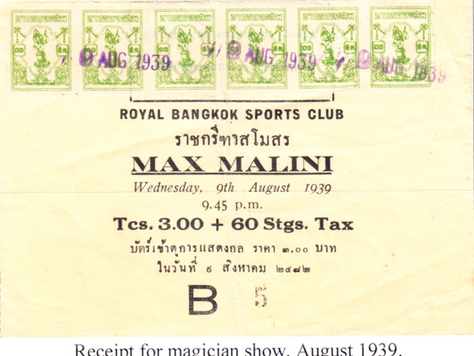 Jos Sanders, exhibit Thailand Revenues 1939 -1992, Bangkok September 2026.