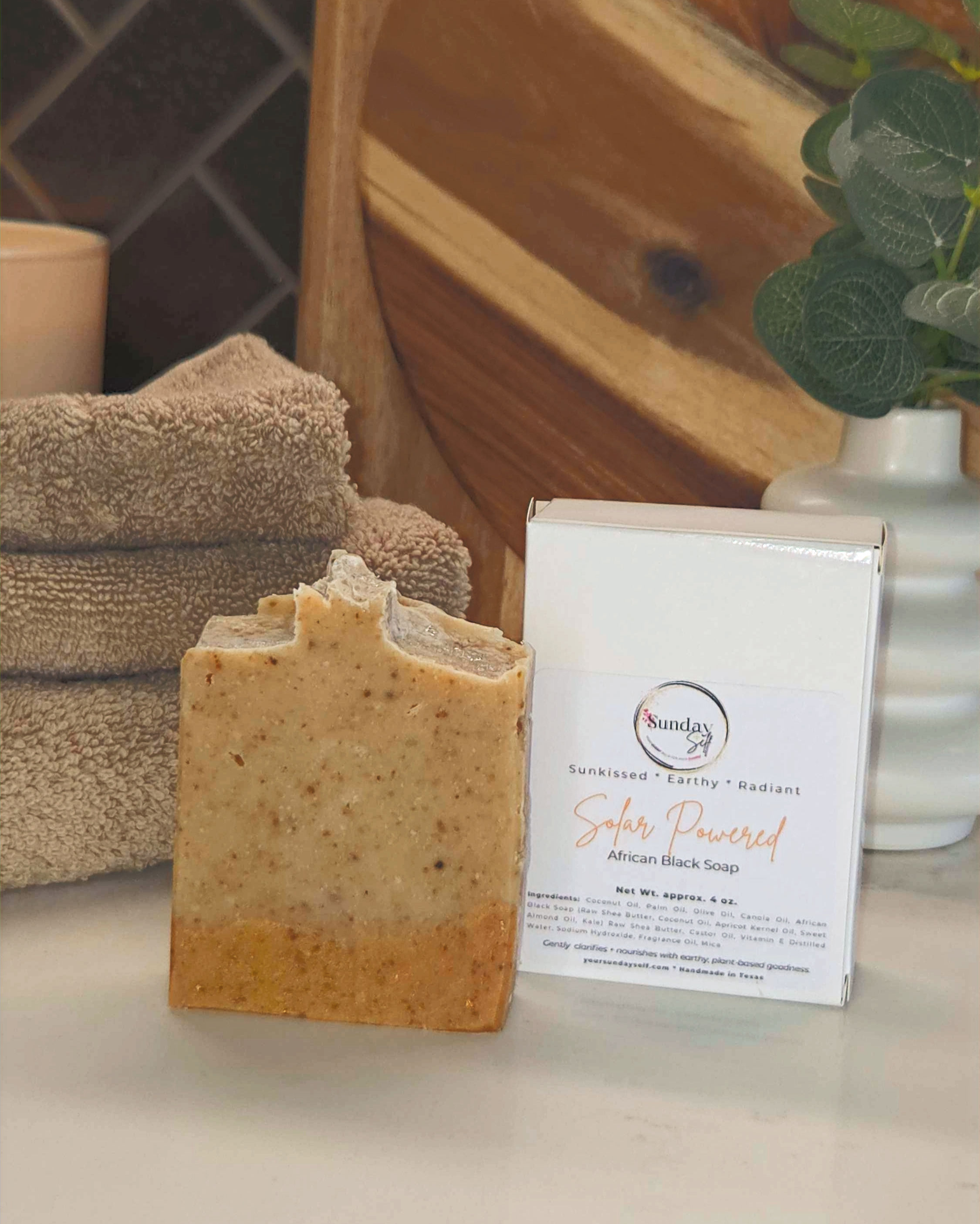 Solar Powered African Black Soap Bar