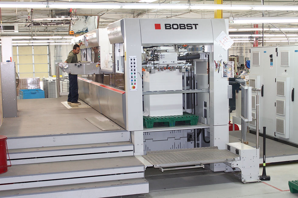 Bobst Die Cutter at International PaperBox in Salt Lake City