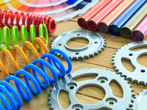 Powder coated parts