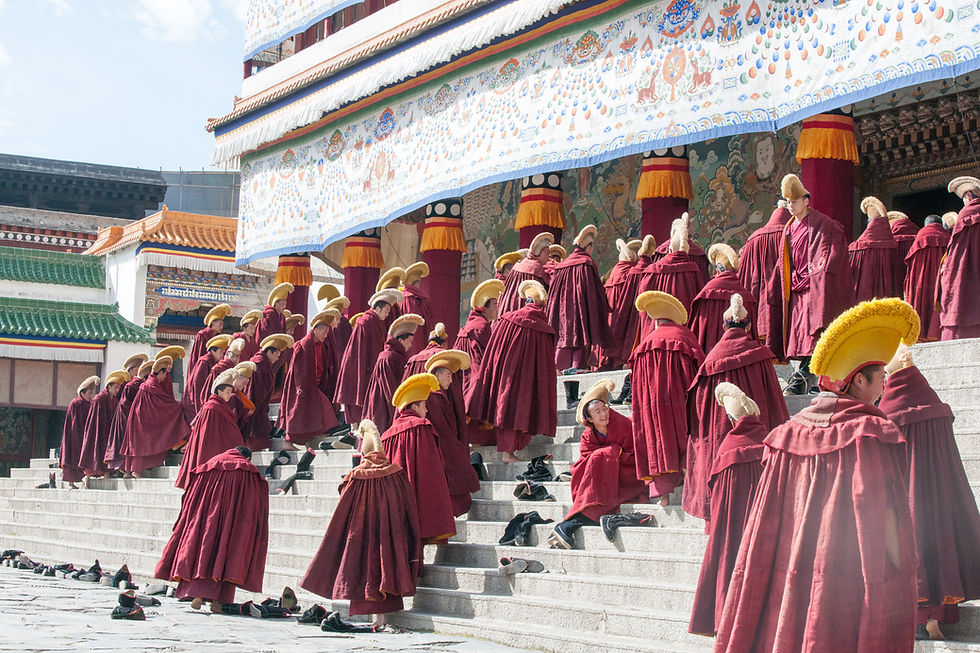 Entering the assembly hall
