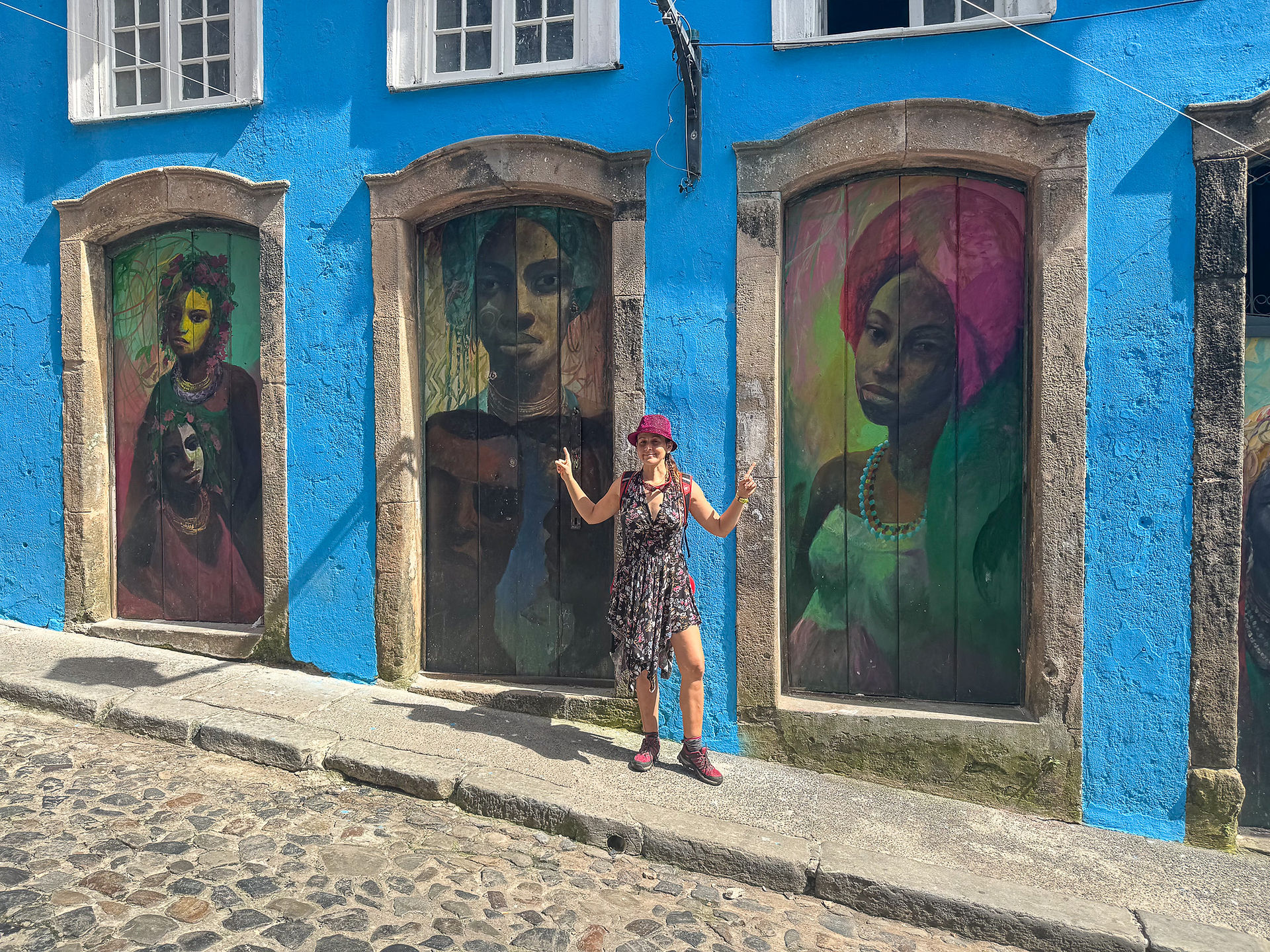 Berna in the streets of Salvador