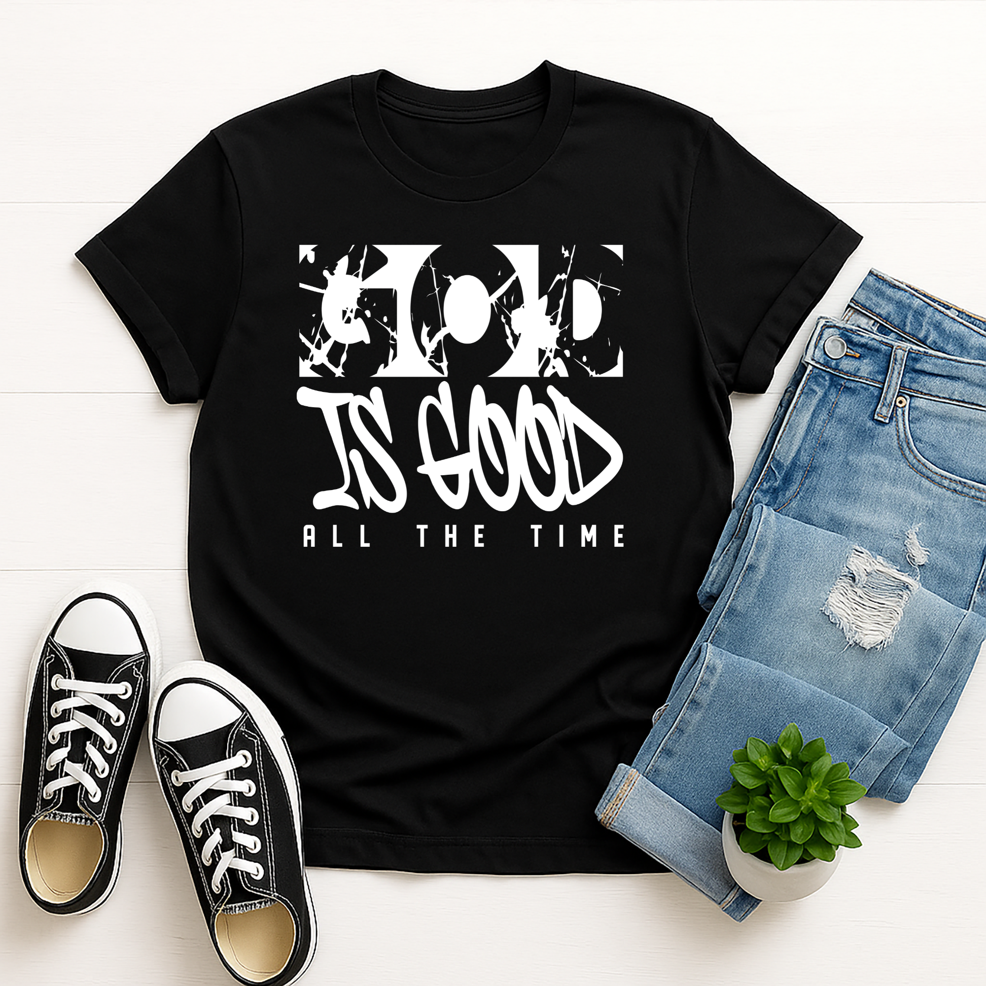 God is Good All The Time Gildan Graphic Design Tee