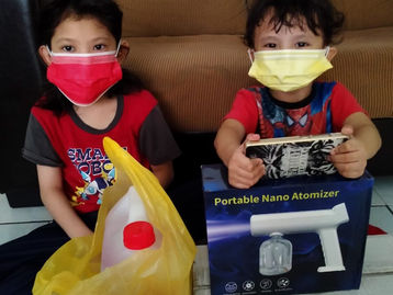 Bantuan Nano Sanitizer Gun dan makanan kurma kepada pesakit Covid 19( August 2021)🤲❤.
