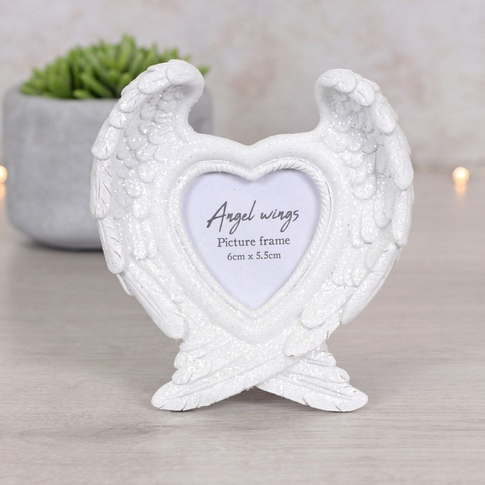 Angel Wings Picture Frame - White / Gold