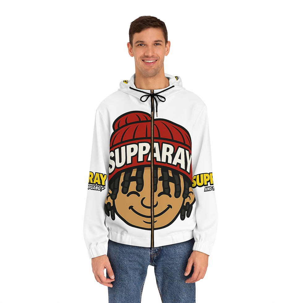 Thumbnail: Men's Full-Zip Hoodie — Supparay Cartoon Logo Streetwear