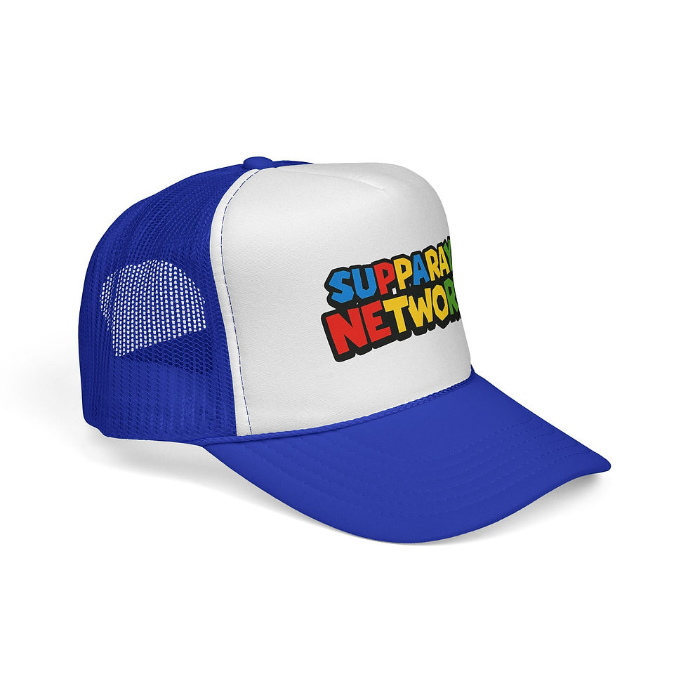 Thumbnail: Trucker Cap — SUPPARAY NETWORK Colorblock Logo Mesh Hat