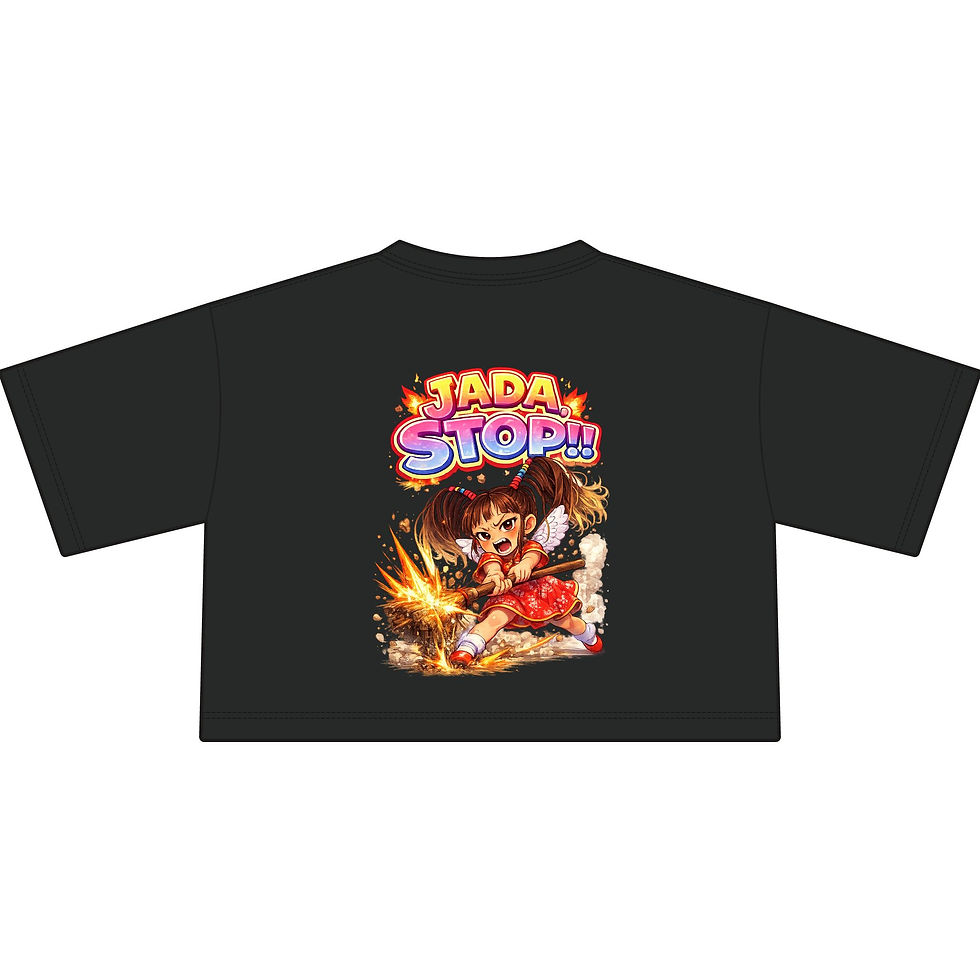 Thumbnail: "jada moma" Cropped Cotton T-Shirt — Mom Life Graphic Tee