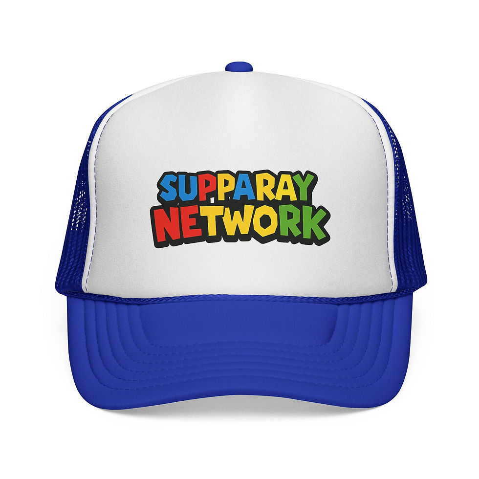 Thumbnail: Trucker Cap — SUPPARAY NETWORK Colorblock Logo Mesh Hat