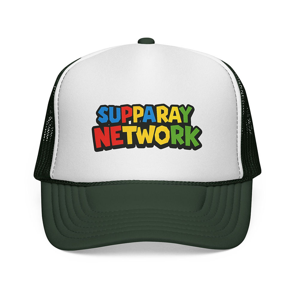 Thumbnail: Trucker Cap — SUPPARAY NETWORK Colorblock Logo Mesh Hat