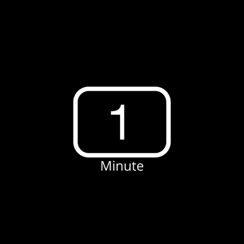 Zoom Timer Background 1 min Black MarilynBarkerSpeaks