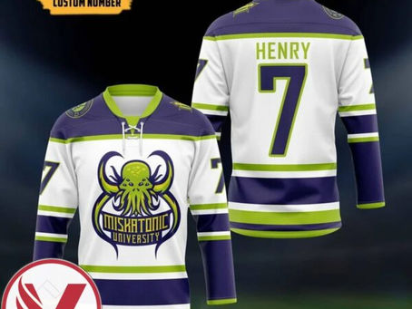 Cthulhu Miskatonic Custom Name & Number Hockey Jersey - Unique Design