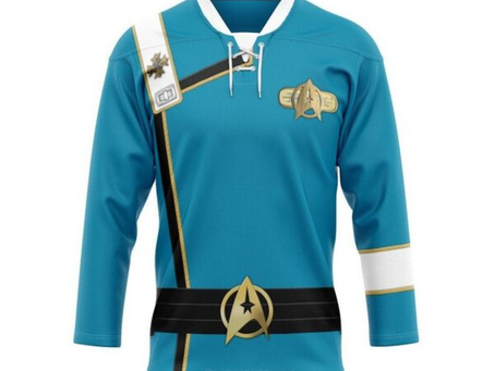 Star Trek II: The Wrath of Khan Starfleet Blue Uniform Custom Hockey Jersey, Trending Gifts For Fans – Vesles2014s