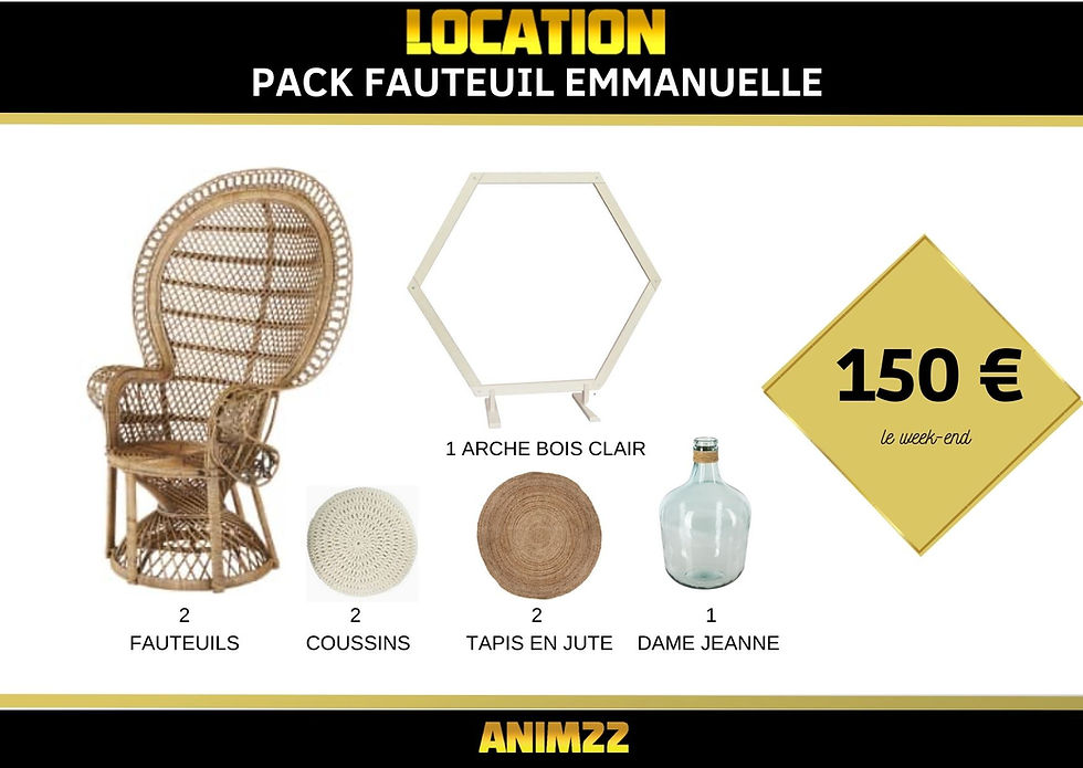 Pack Fauteuil Emmanuelle