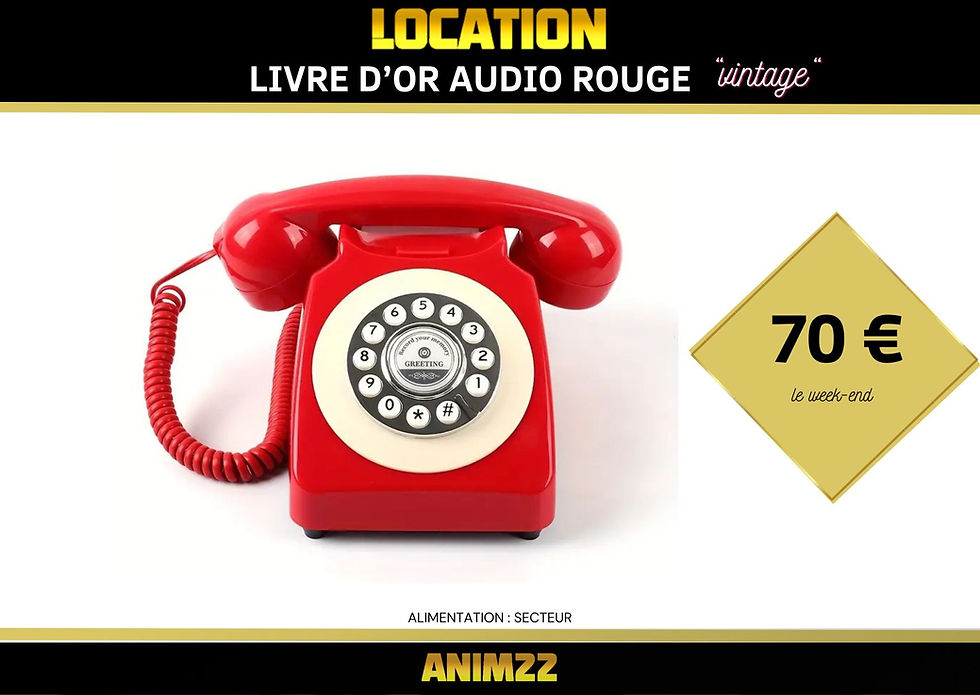 Livre d'or audio "rouge"
