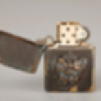 zippo, hartaufhart, löwe, custom zippo, löwenkopf, patina