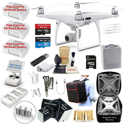 DJI Phantom 4 PRO Drone Quadcopter Bundle Kit with 3 Batteries, 4K
