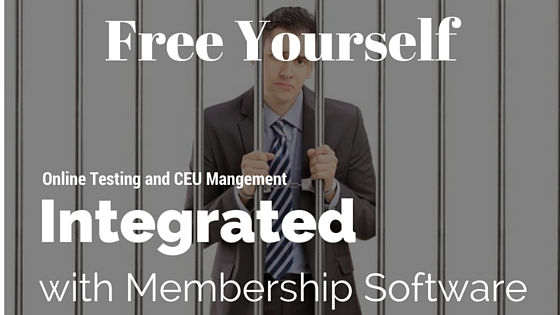 Online Testing Integrated with Membership Software
