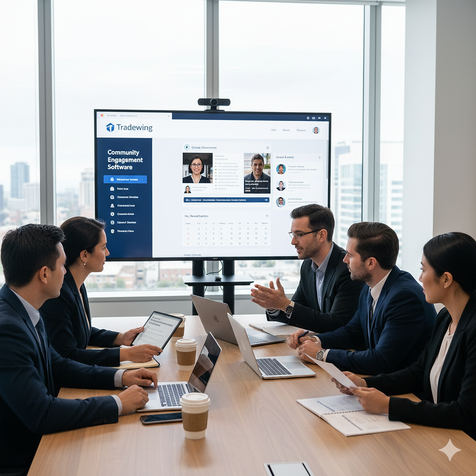 TradeWing being reviewed with by Association Executives using SmartThoughts independent consulting services
