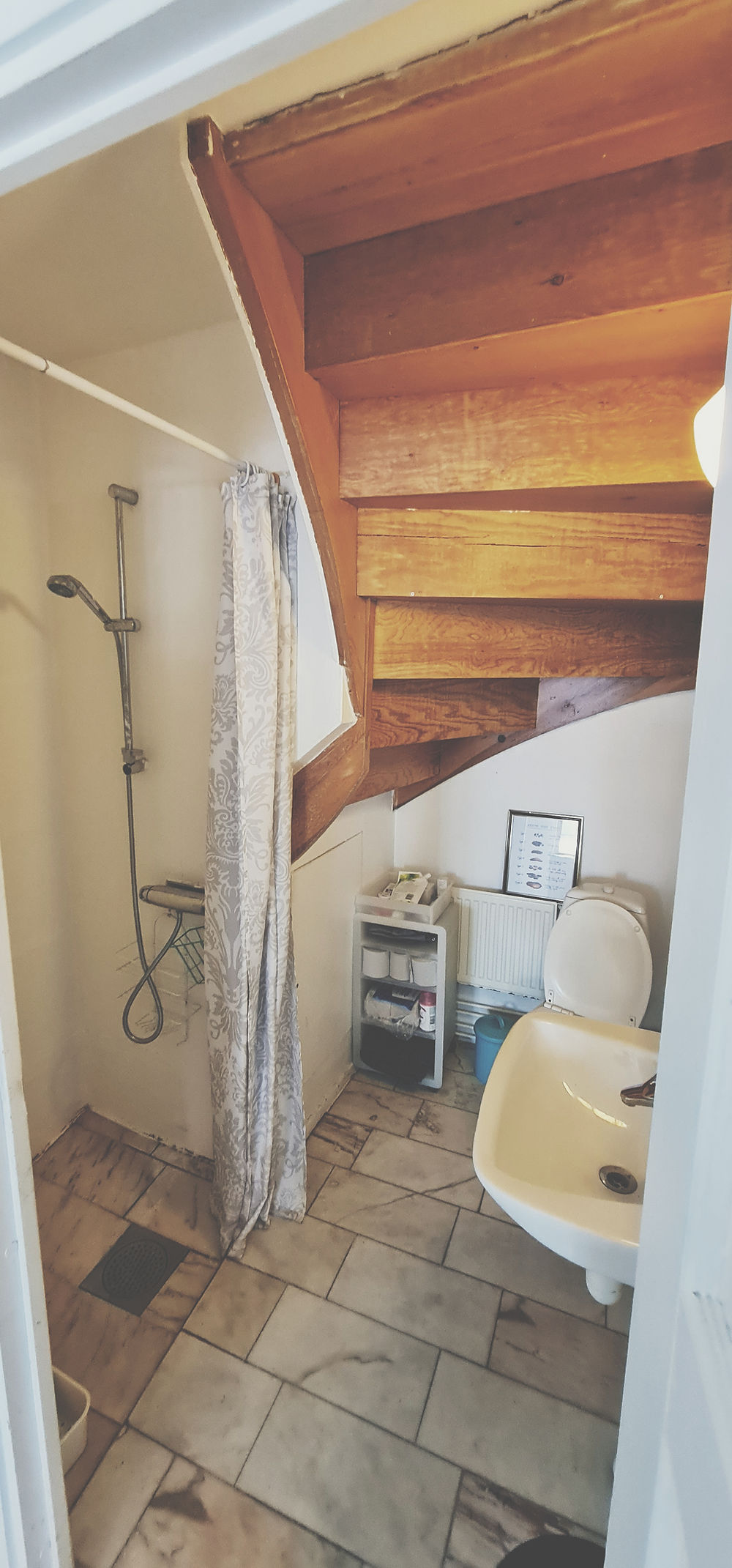 Compact bathroom in student housing in Lund
